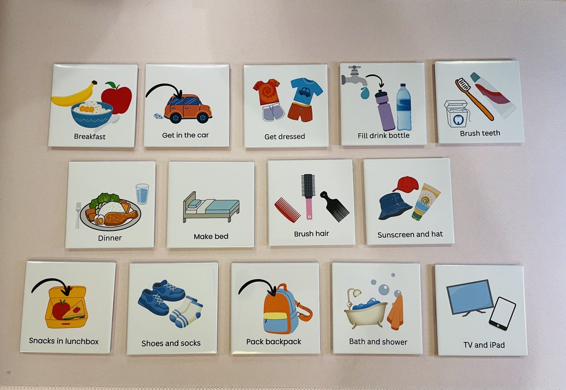 Visual Prompts - Daily Routine Helper Magnet Set